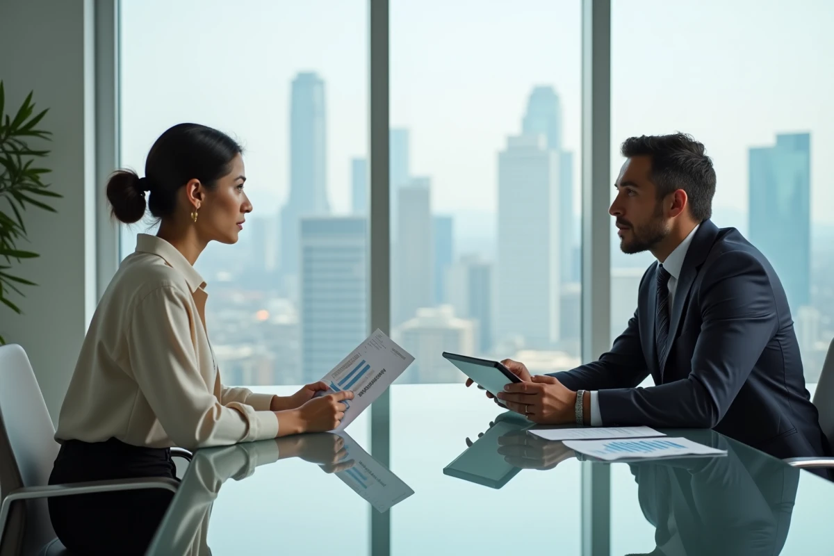 Une femme consultant un conseiller financier pour choisir le PER idéal adapté à sa retraite