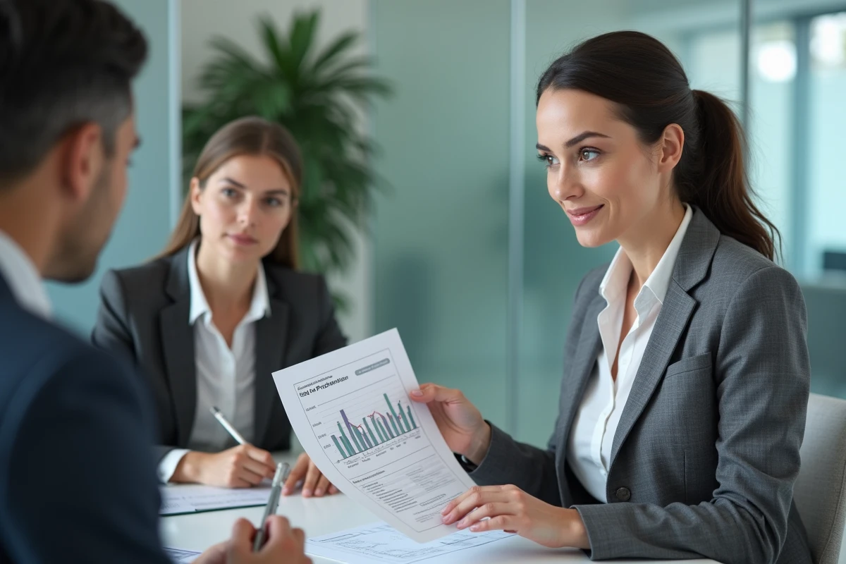 Une femme consulte un conseiller financier pour comprendre son relevé de carrière et son RCI retraite